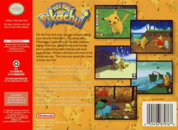 Hey You, Pikachu! (USA) box cover back